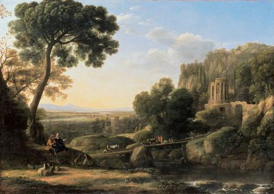 Landschaft mit Hirten von Claude Lorrain